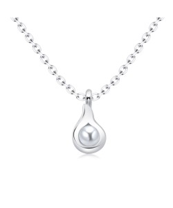 Tear Drop Silver Necklaces SPE-5738